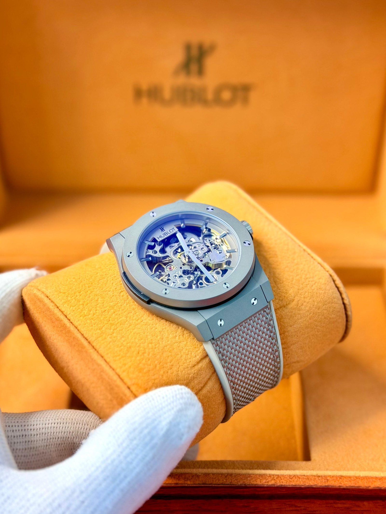 Hublot Classic Fusion Skeleton Titanium Mesh - THE AM Fine Timepieces