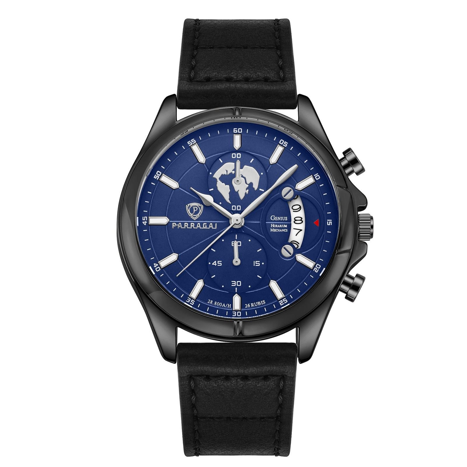 Parragai Genius Pilot Chronograph Blue - THE AM Fine Timepieces