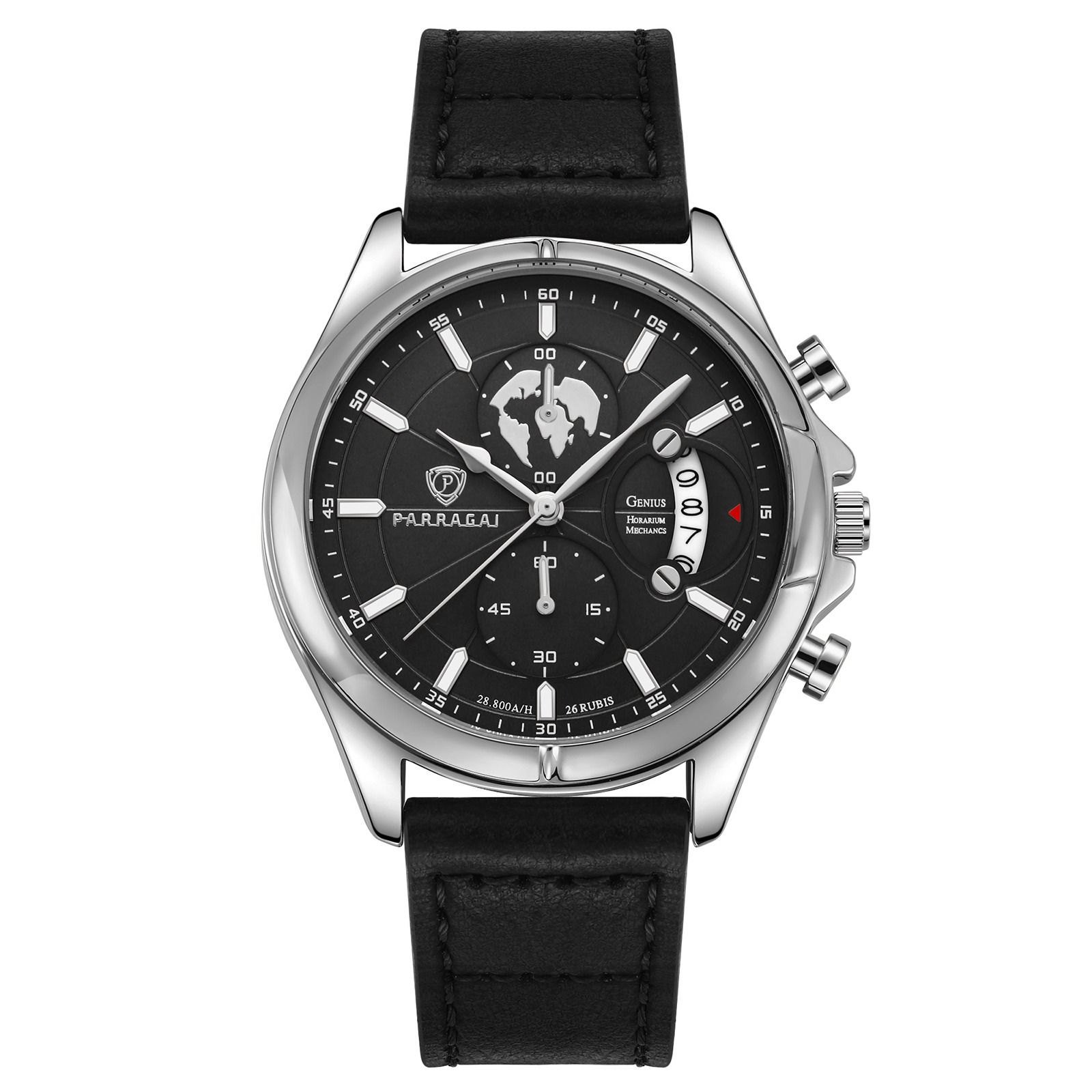 Parragai Genius Pilot Chronograph Slate Steel - THE AM Fine Timepieces