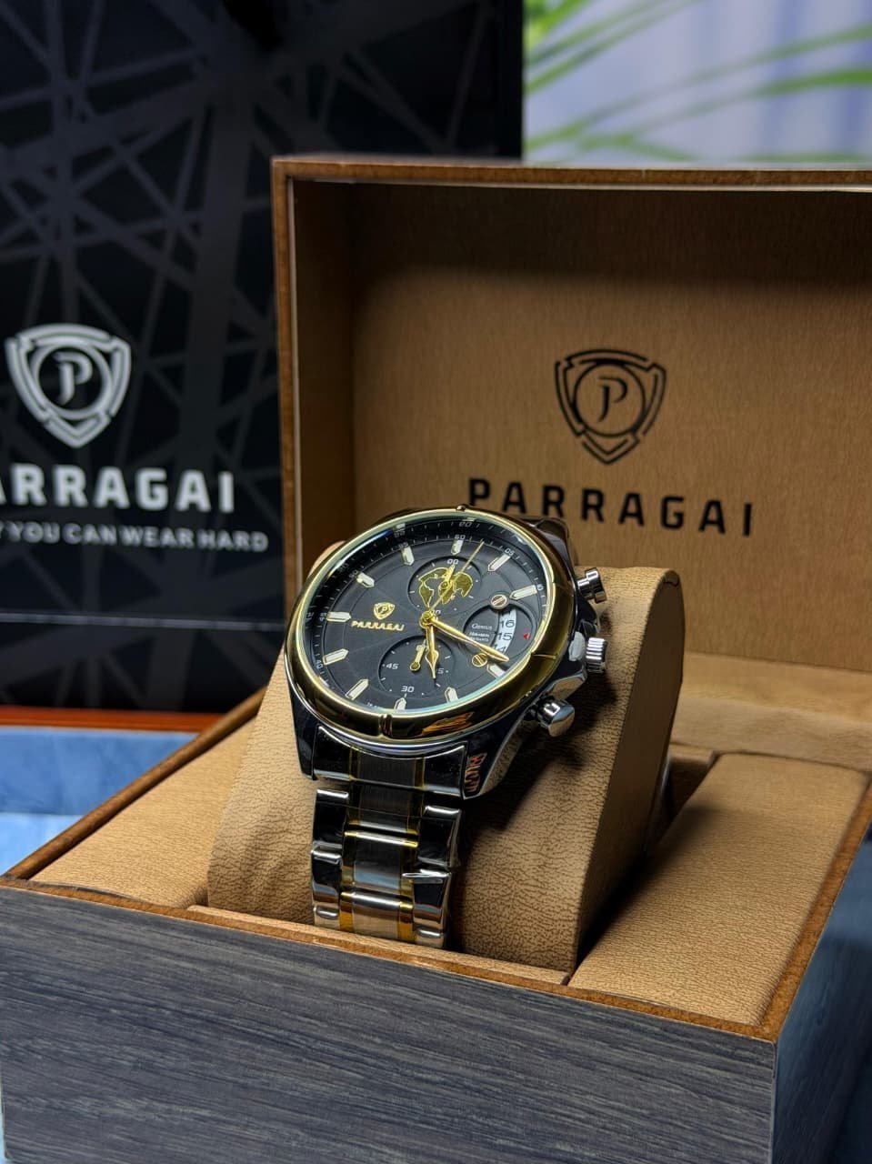 Parragai Tonneau Gold Black MOP - THE AM Fine Timepieces