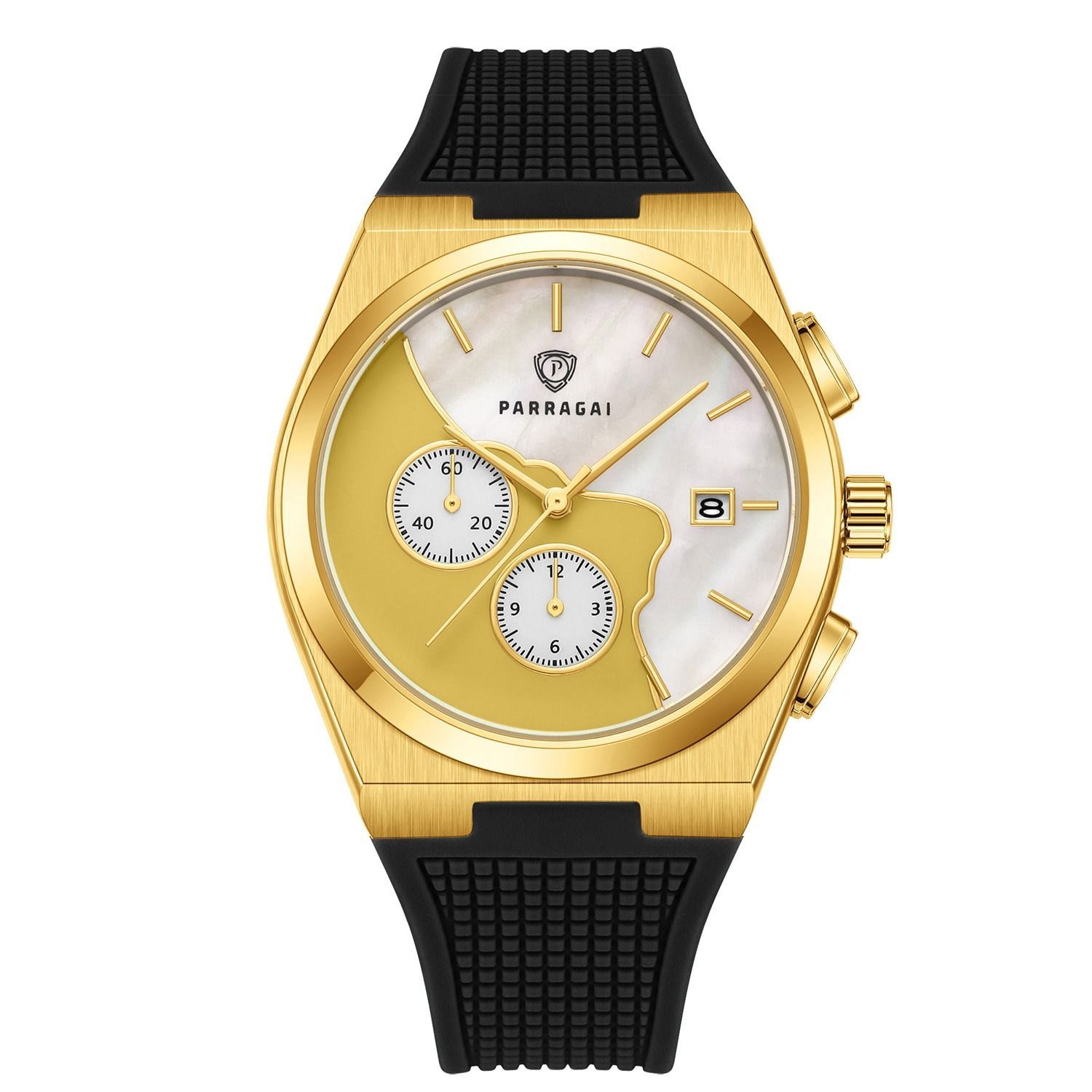 Parragai Tonneau Gold Black MOP II - THE AM Fine Timepieces