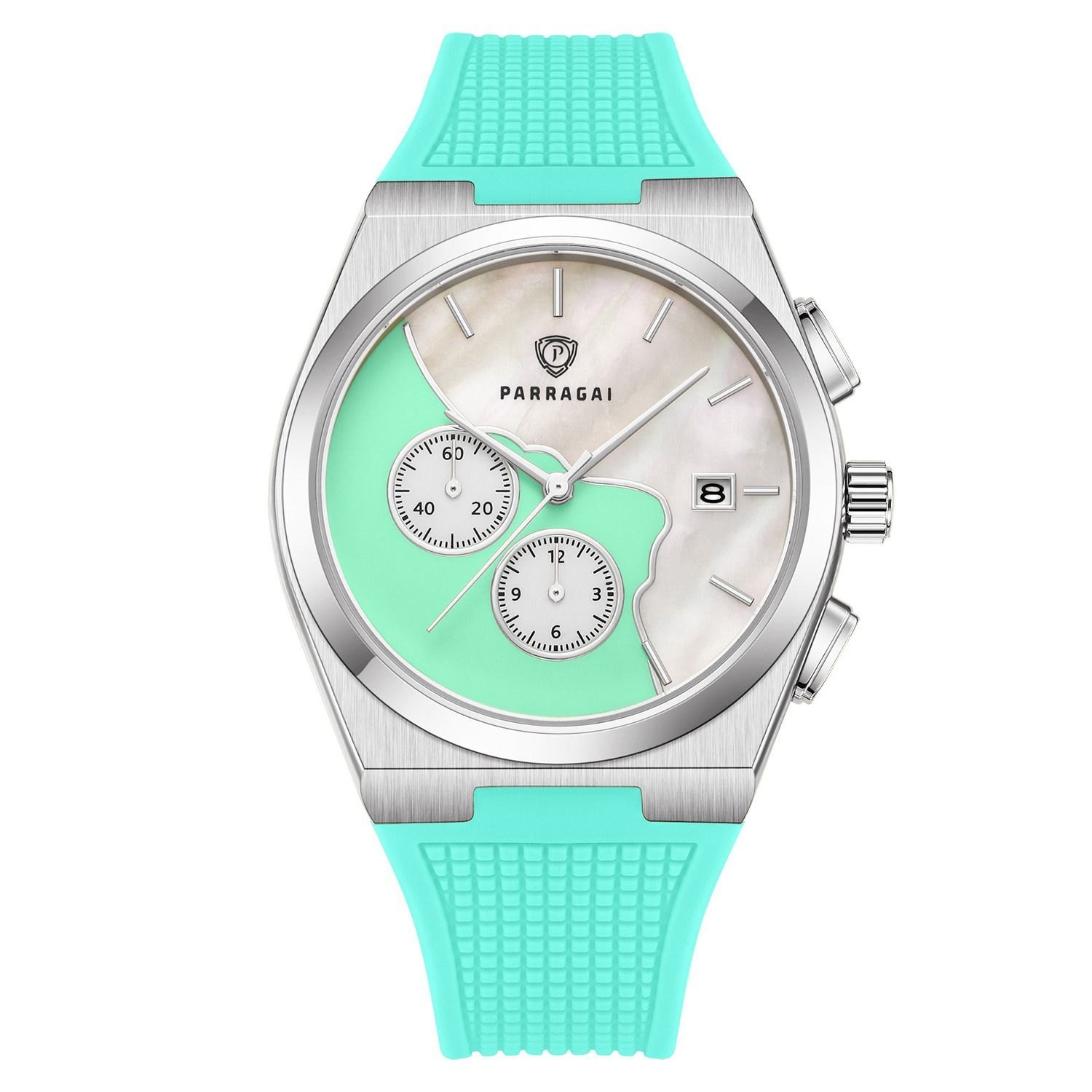 Parragai Tonneau Steel Mint MOP - THE AM Fine Timepieces